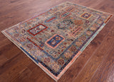 Persian Fine Serapi Hand Knotted Wool Rug - 4' 1" X 6' 1" - Golden Nile