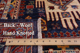 Blue Persian Fine Serapi Handmade Wool Rug - 6' 0" X 8' 10" - Golden Nile