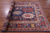 Blue Persian Fine Serapi Handmade Wool Rug - 6' 0" X 8' 10" - Golden Nile