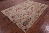 Persian Tribal Gabbeh Hand Knotted Wool Rug - 6' 10" X 9' 9" - Golden Nile