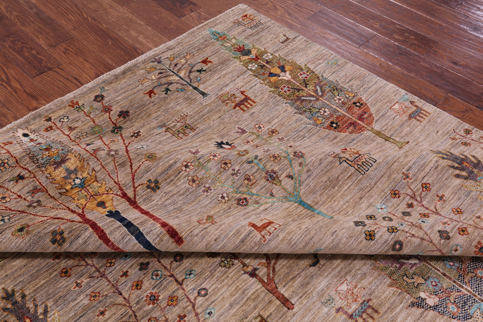 Persian Tribal Gabbeh Hand Knotted Wool Rug - 6' 10" X 9' 9" - Golden Nile