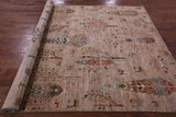 Persian Tribal Gabbeh Hand Knotted Wool Rug - 6' 10" X 9' 9" - Golden Nile