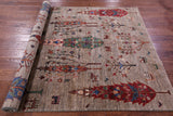 Tribal Persian Gabbeh Hand Knotted Wool Rug - 5' 1" X 6' 9" - Golden Nile