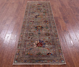 Peshawar Hand Knotted Wool Runner Rug - 2' 9" X 8' 1" - Golden Nile