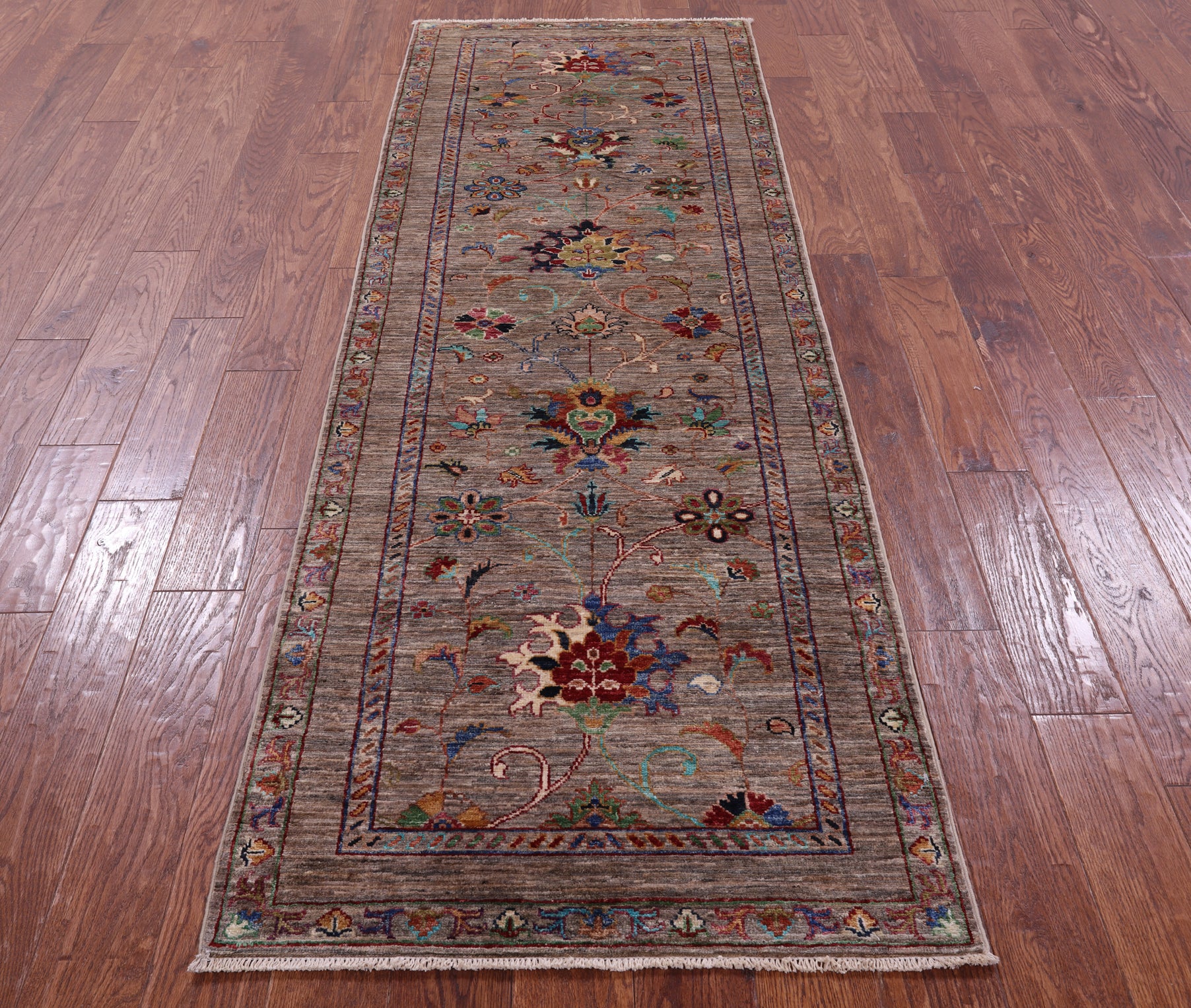 Peshawar Hand Knotted Wool Runner Rug - 2' 9" X 8' 1" - Golden Nile