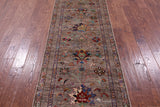 Peshawar Hand Knotted Wool Runner Rug - 2' 9" X 8' 1" - Golden Nile