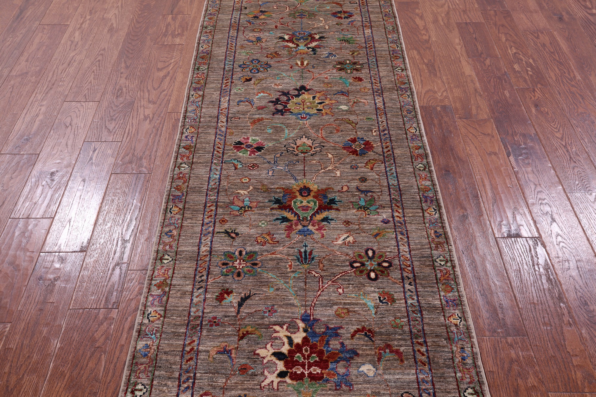 Peshawar Hand Knotted Wool Runner Rug - 2' 9" X 8' 1" - Golden Nile