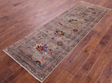 Peshawar Hand Knotted Wool Runner Rug - 2' 9" X 8' 1" - Golden Nile