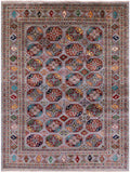 Turkmen Ersari Hand Knotted Wool Rug - 5' 9" X 7' 10" - Golden Nile