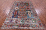 Turkmen Ersari Hand Knotted Wool Rug - 6' 6" X 10' 2" - Golden Nile