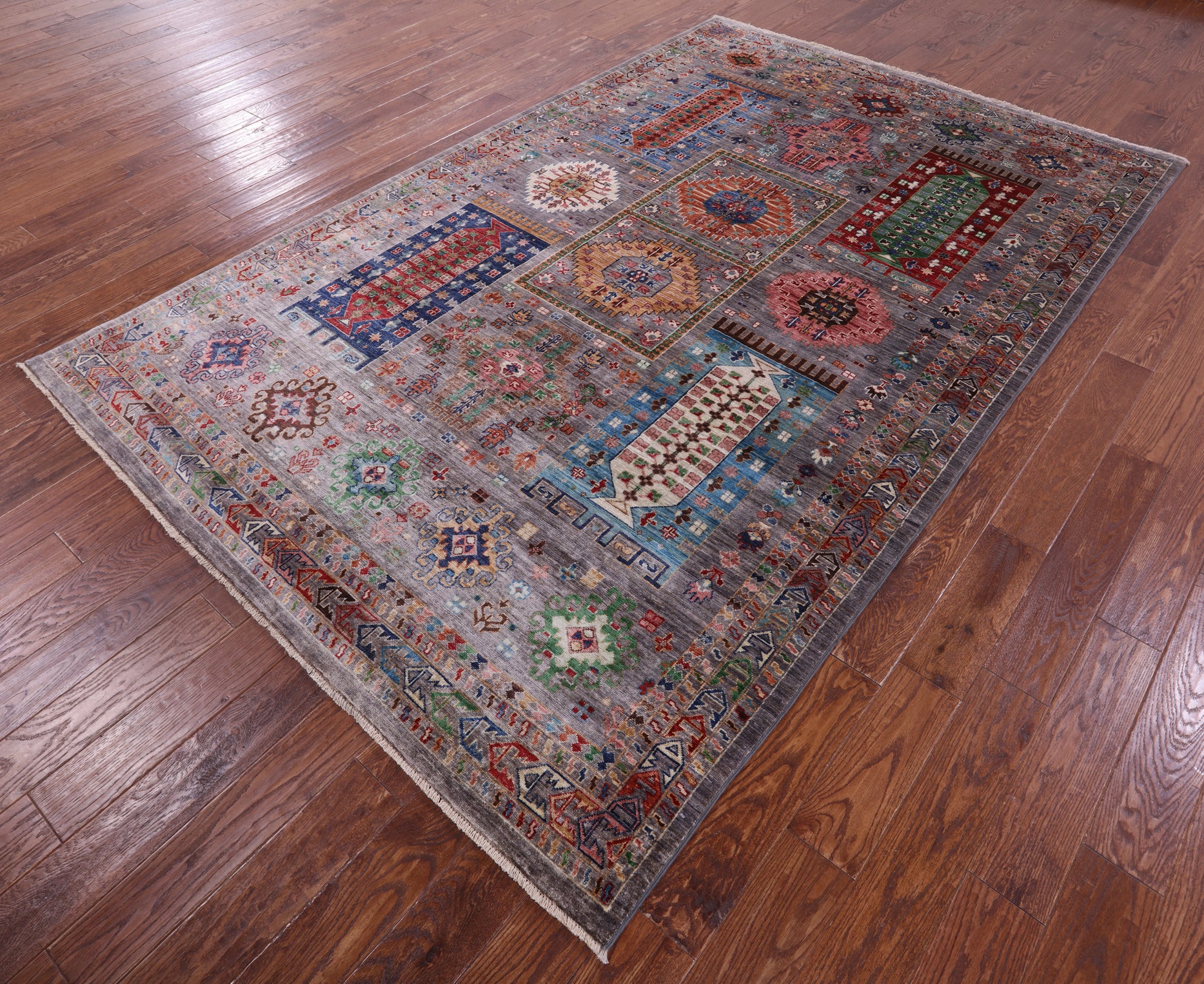 Turkmen Ersari Hand Knotted Wool Rug - 6' 6" X 10' 2" - Golden Nile