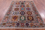 Turkmen Ersari Hand Knotted Wool Rug - 5' 0" X 6' 6" - Golden Nile