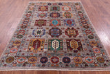 Turkmen Ersari Hand Knotted Wool Rug - 5' 0" X 6' 6" - Golden Nile