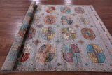 Grey Turkmen Ersari Hand Knotted Wool Rug - 6' 8" X 10' 0" - Golden Nile