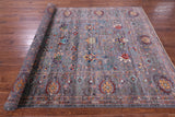 Grey Peshawar Hand Knotted Wool Rug - 6' 8" X 10' 0" - Golden Nile