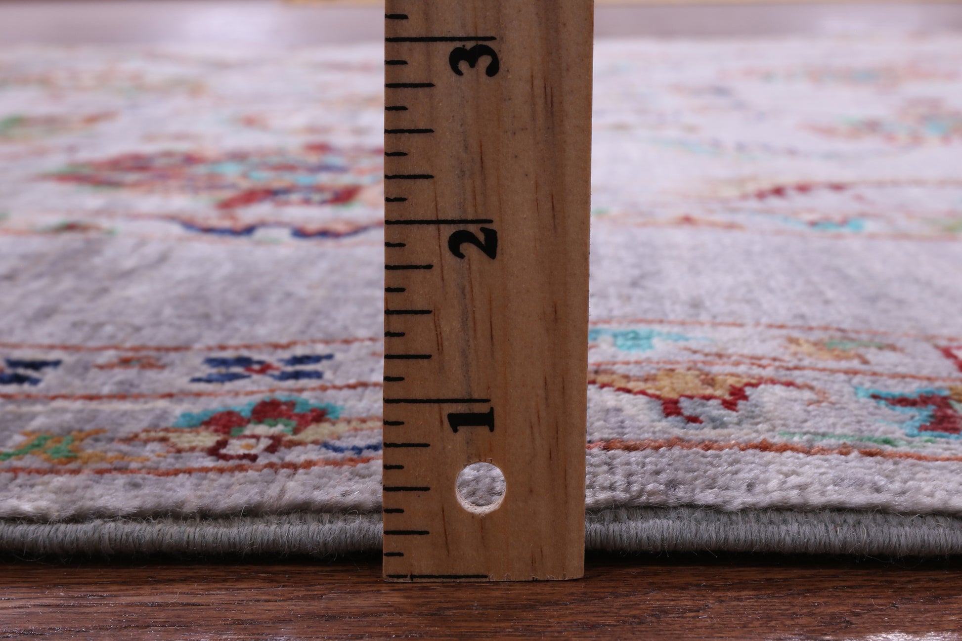 Grey Peshawar Hand Knotted Wool Rug - 4' 10" X 6' 9" - Golden Nile