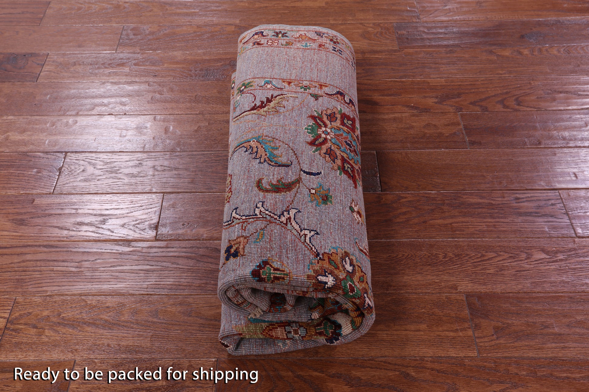 Grey Peshawar Hand Knotted Wool Rug - 4' 10" X 6' 9" - Golden Nile