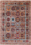 Turkmen Ersari Hand Knotted Wool Rug - 5' 10" X 8' 2" - Golden Nile