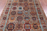 Turkmen Ersari Hand Knotted Wool Rug - 5' 10" X 8' 2" - Golden Nile