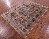 Turkmen Ersari Hand Knotted Wool Rug - 5' 10" X 8' 2" - Golden Nile