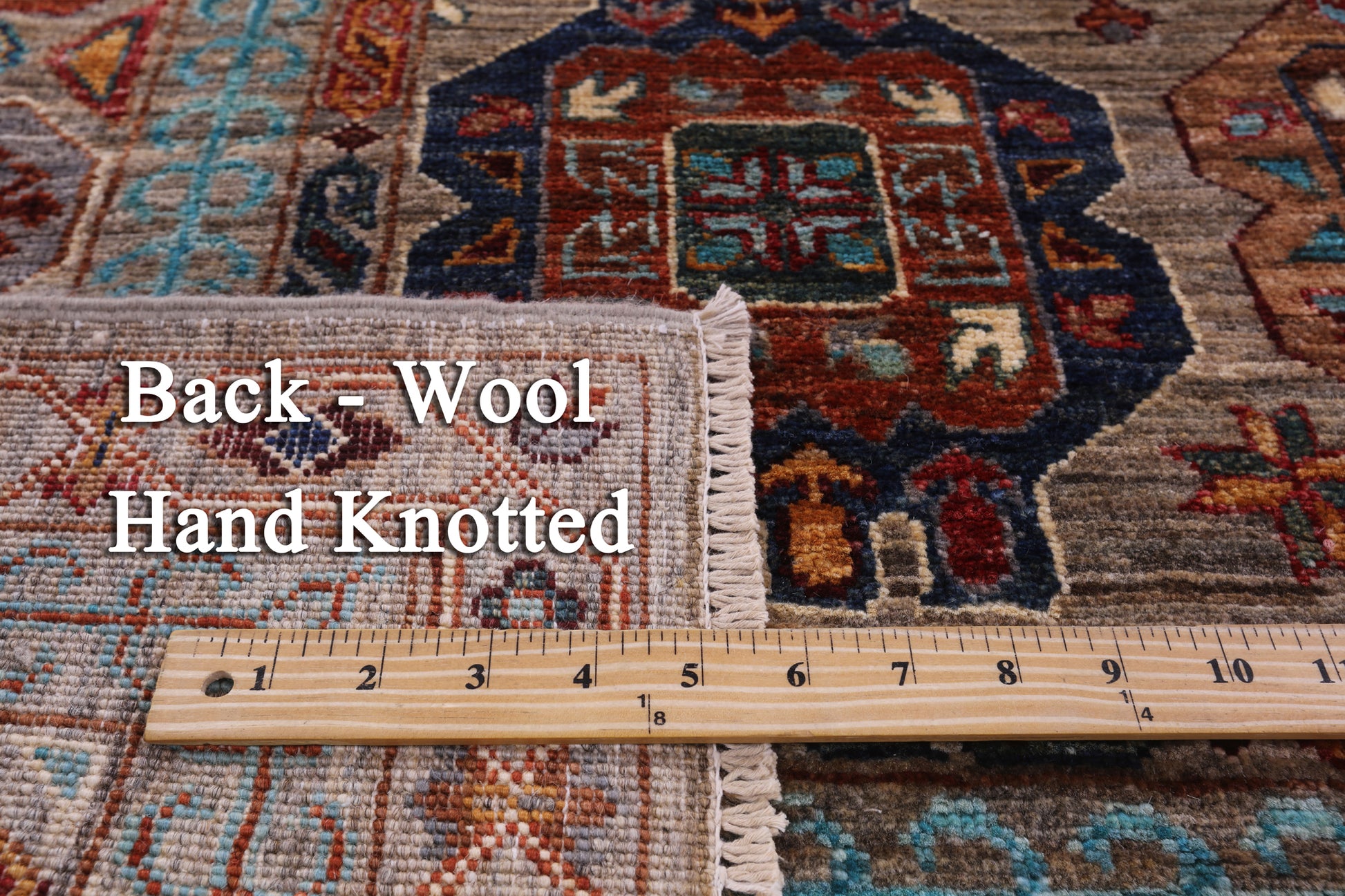 Turkmen Ersari Hand Knotted Wool Rug - 5' 10" X 8' 2" - Golden Nile