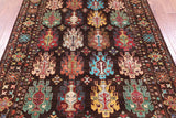 Brown Turkmen Ersari Hand Knotted Wool Rug - 5' 9" X 7' 10" - Golden Nile