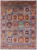 Grey Turkmen Ersari Handmade Wool Rug - 5' 2" X 6' 10" - Golden Nile