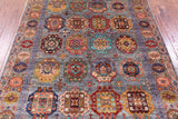 Grey Turkmen Ersari Handmade Wool Rug - 5' 2" X 6' 10" - Golden Nile