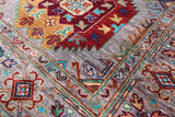 Turkmen Ersari Handmade Wool Rug - 4' 0" X 5' 8" - Golden Nile