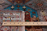 Turkmen Ersari Handmade Wool Rug - 4' 0" X 5' 8" - Golden Nile