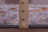 Grey Turkmen Ersari Hand Knotted Wool Runner Rug - 2' 9" X 8' 4" - Golden Nile