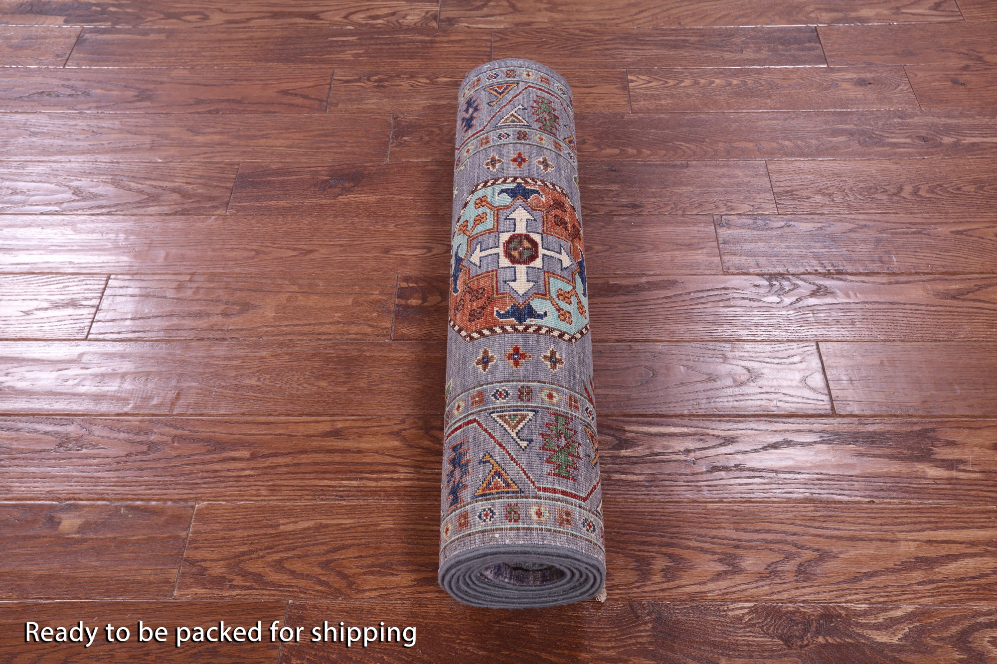 Grey Turkmen Ersari Hand Knotted Wool Runner Rug - 2' 9" X 8' 4" - Golden Nile