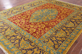 William Morris Handmade Wool Area Rug - 9' 2" X 11' 10" - Golden Nile