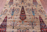 Tribal Persian Gabbeh Hand Knotted Wool Rug - 5' 9" X 7' 9" - Golden Nile