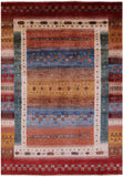 Tribal Persian Gabbeh Hand Knotted Wool Rug - 5' 7" X 8' 1" - Golden Nile