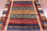 Tribal Persian Gabbeh Handmade Wool Rug - 5' 8" X 8' 2" - Golden Nile