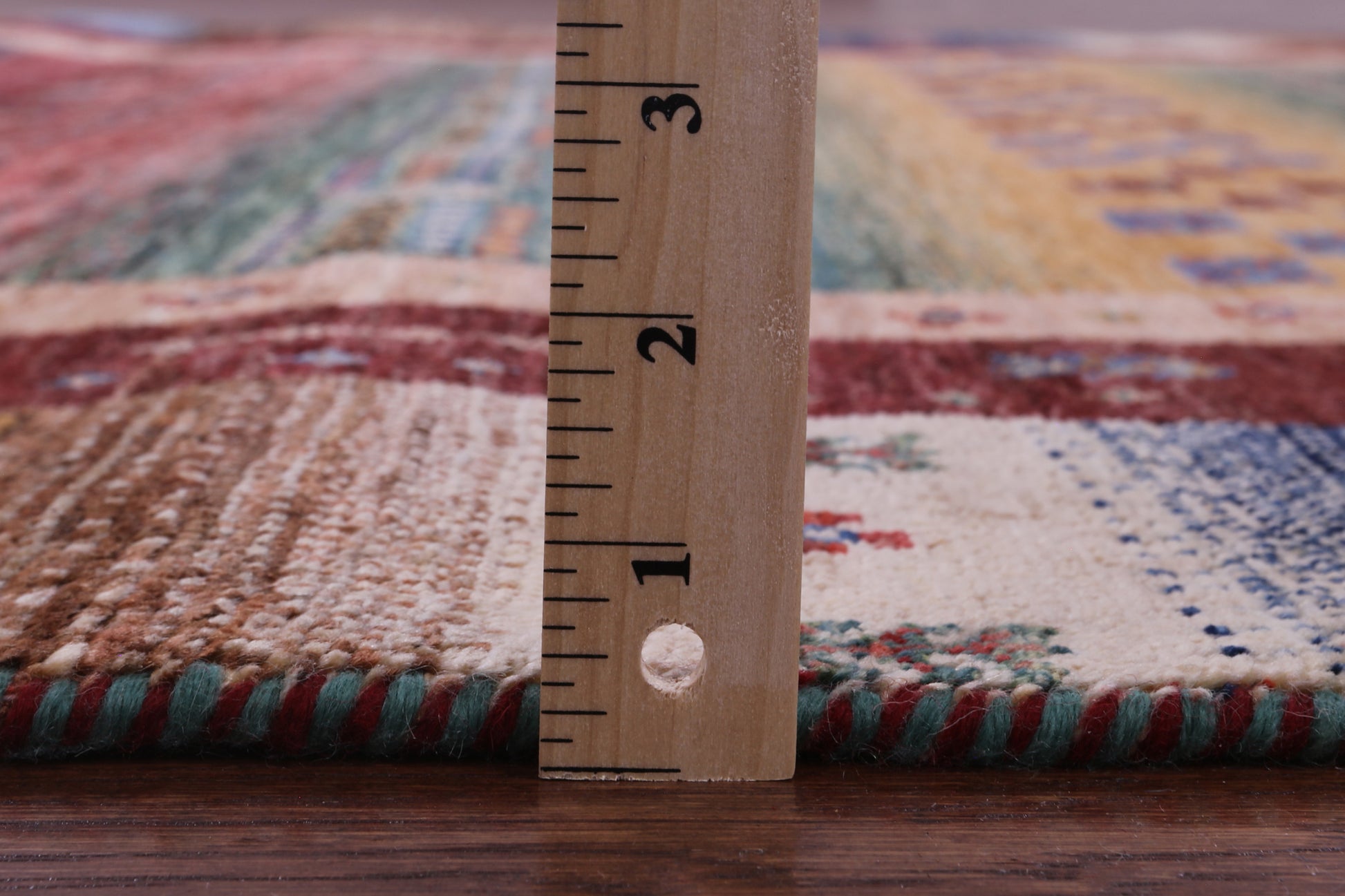 Tribal Persian Gabbeh Handmade Wool Rug - 5' 8" X 8' 2" - Golden Nile