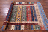 Tribal Persian Gabbeh Handmade Wool Rug - 5' 8" X 8' 2" - Golden Nile