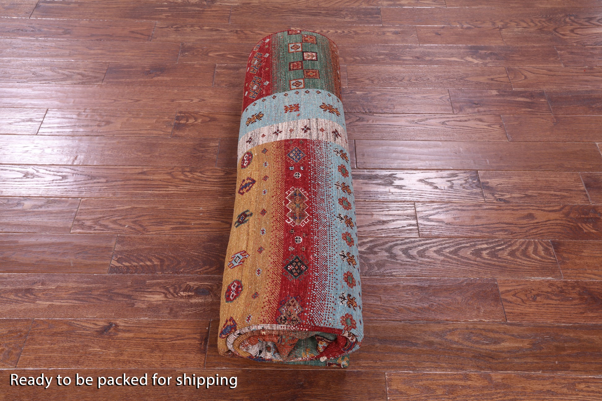 Tribal Persian Gabbeh Hand Knotted Wool Rug - 6' 9" X 10' 1" - Golden Nile