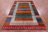 Tribal Persian Gabbeh Hand Knotted Wool Rug - 6' 9" X 10' 1" - Golden Nile