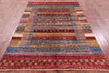 Tribal Persian Gabbeh Handmade Wool Rug - 5' 7" X 7' 10" - Golden Nile