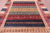 Tribal Persian Gabbeh Hand Knotted Wool Rug - 5' 10" X 8' 0" - Golden Nile