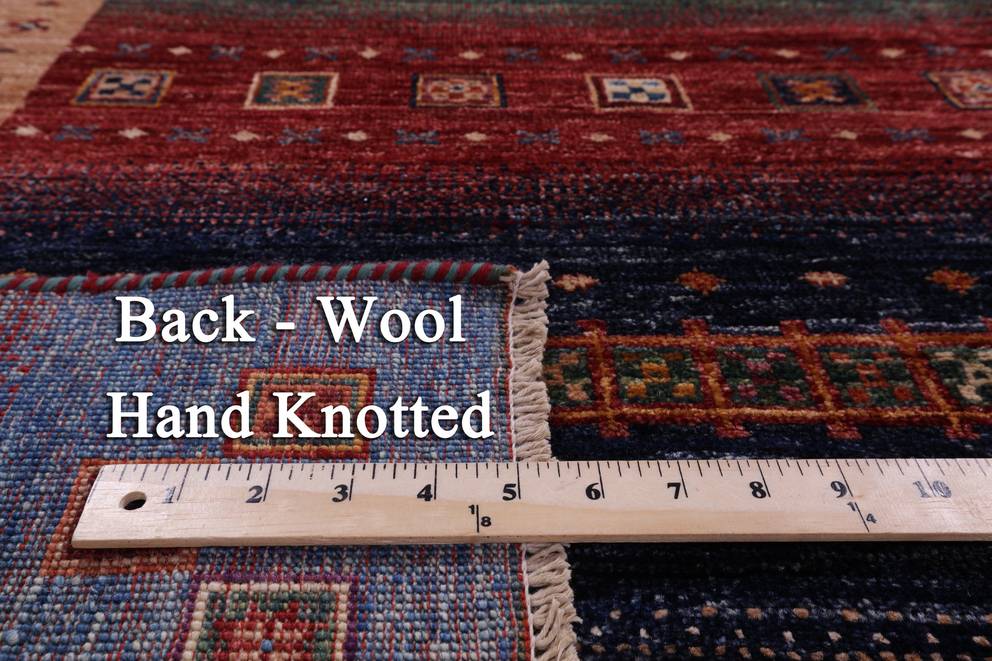 Tribal Persian Gabbeh Hand Knotted Wool Rug - 5' 10" X 8' 0" - Golden Nile
