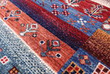 Tribal Persian Gabbeh Hand Knotted Wool Rug - 2' 8" X 4' 1" - Golden Nile