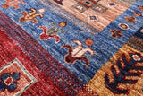 Tribal Persian Gabbeh Hand Knotted Wool Rug - 3' 4" X 5' 0" - Golden Nile