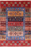 Tribal Persian Gabbeh Hand Knotted Wool Rug - 3' 4" X 5' 0" - Golden Nile