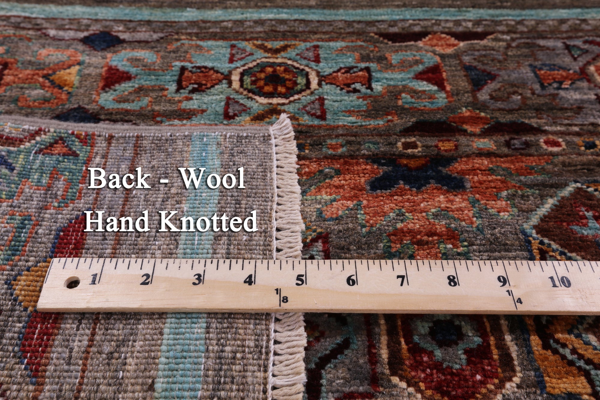 Khorjin Persian Gabbeh Handmade Wool Rug - 5' 0" X 6' 2" - Golden Nile