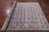 Grey Tribal Persian Gabbeh Hand Knotted Wool Rug - 6' 11" X 10' 0" - Golden Nile