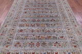 Grey Tribal Persian Gabbeh Hand Knotted Wool Rug - 6' 11" X 10' 0" - Golden Nile