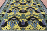 William Morris Hand Knotted Wool Area Rug - 8' 9" X 11' 3" - Golden Nile